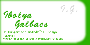 ibolya galbacs business card